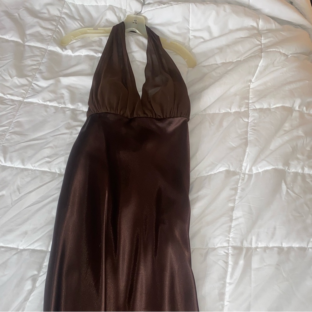Silk chocolate Brown dress